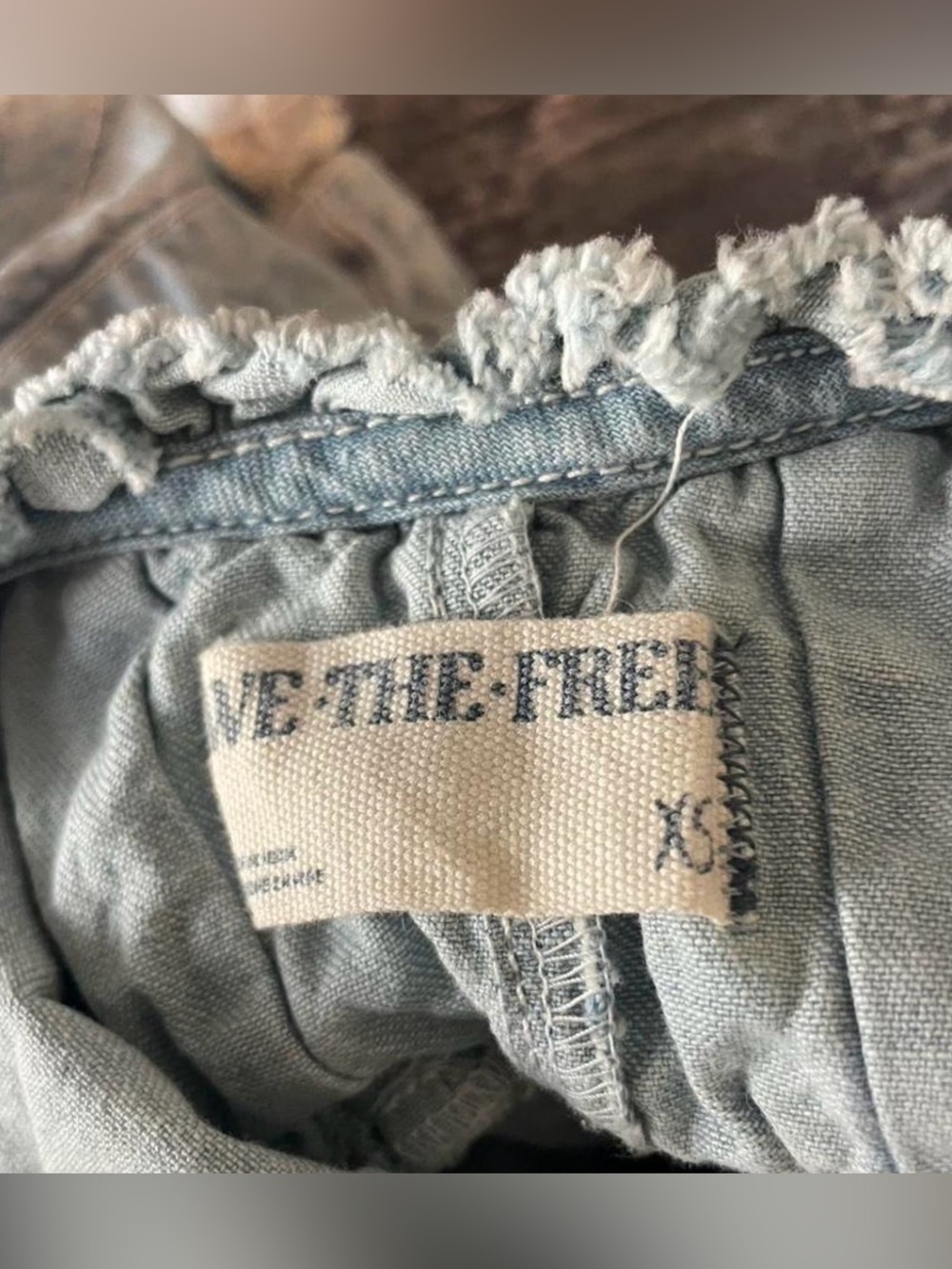 We The Free People Nikita Romper Light Blue Denim - Picture 5 of 5